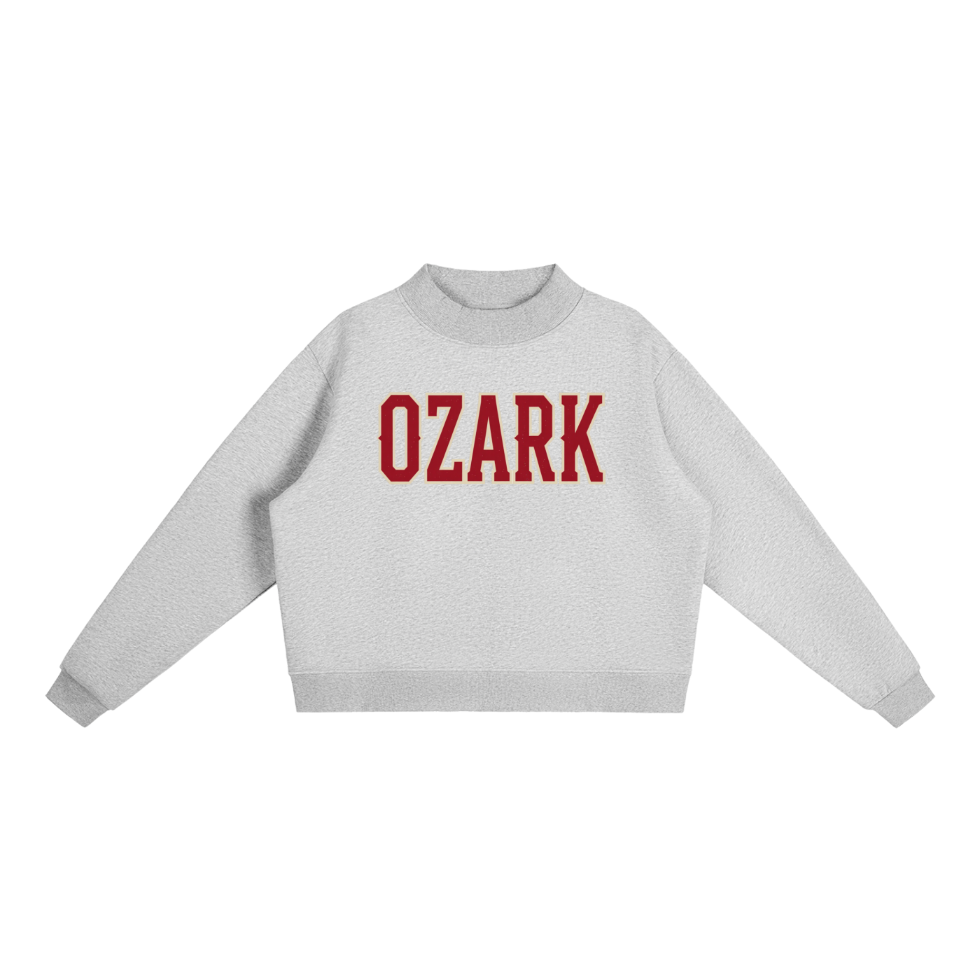 Ozark Arkansas Game Day Essential Fleece Mock-Neck Crew Sweatshirt - Print Ready Design Co.